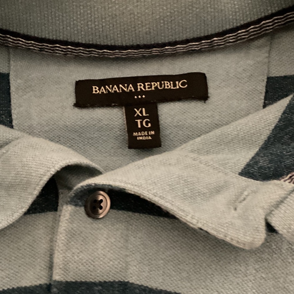 Banana Republic Men's Polo in Teal and Black